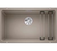 BLANCO ETAGON 700-U - Évier de Cuisine en Granit pour Meubles Bas de 80 cm de Large - Sous Plan - SILGRANIT - Marron - 525174