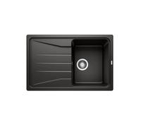 Evier cuisine Silgranit© noir 78 x 50 cm à encastrer 1 cuve égouttoir réversible BLANCO SONA 45S vidage manu siphon