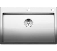 BLANCO Evier CLARON 700-IF/A avec robinet InFino® àexcentrée PushControl® / cuve en inox