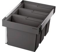 BLANCO FLEXON II bas 60/3 | Système de gestion des déchets | Pour meubles de cuisine de 60 cm de largeur | Système à intégrer dans les tiroirs | 3 seaux de 15 litres | Hauteur d'installation minimale