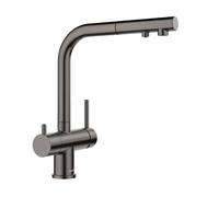 Blanco Fontas S II - Mitigeur d’évier avec bec extractible et fonction filtrante, acier foncé 527737