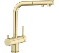 Blanco Fontas S II - Mitigeur d'évier avec bec extractible et fonction filtrante, or satiné 526694
