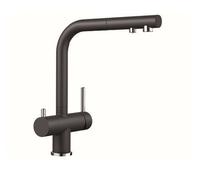 Blanco Fontas S II - Mitigeur d'évier avec douchette extractible et filtration, noir 526158
