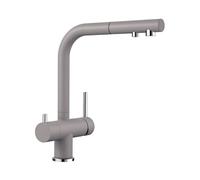 Blanco Fontas-S II - Robinet d'évier de cuisine en granit (Silgranite) avec bec extractible II-alumetalik-525201, Aluminium-Métallik