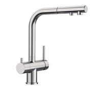 Blanco Fontas S II - Robinetterie d’évier avec embout extractible et fonction filtrante, inox 525199