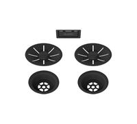 Blanco - Garniture de vidage C-overflow, pour évier double, BlackEdition, noir mat 239979
