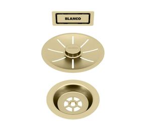 Blanco - Garniture de vidage C-overflow, pour évier simple, doré 203476