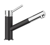 BLANCO KANO-S - 525038 - Mitigeur Bicolore pour La Cuisine - avec Bec Extractible - Chrome / Gris