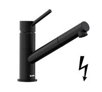 BLANCO Kano-S Noir mat | Basse pression | Avec tuyau extractible | Clapet anti-retour | Cartouche en céramique | Qualité de l'eau sûre et économie d'eau