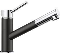 Blanco Kano S - Mitigeur d'évier avec bec extractible, noir / chrome 526174