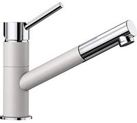 BLANCO KANO-S - Robinet Mitigeur Monocommande Bicolore pour la Cuisine avec Douchette Extensible - Chrome / Blanc - 525040