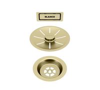 Blanco Garniture de vidage C-overflow pour évier simple Or satiné 203476