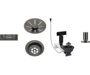 Blanco Kit garniture de vidage, InFino avecde vidage, satin dark steel, 207429