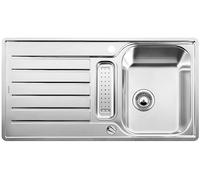 Blanco Évier Lantos 5 S-IF – 94x49 cm, fond plat IF, commande excentrique – Inox brossé 517281