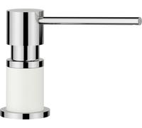 BLANCO LATO Distributeur de produit à vaisselle look SILGRANIT bicolore blanc silgranite/chrome