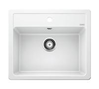 BLANCO LEGRA 6 - Évier Rectangulaire en Granit pour Meubles Bas de 60 cm de Large - En SILGRANIT - Sans Égouttoir - Blanc - 523334