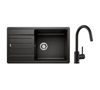 Pack évier + mitigeur noir - Blanco - 527918 - legra xl 6s
