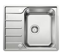 BLANCO LEMIS 45 S-IF Mini - Évier de Cuisine en Inox pour Meubles Bas de 45 cm de Large - Cuve à Fond Plat IF et Égouttoir Réduit - 525114