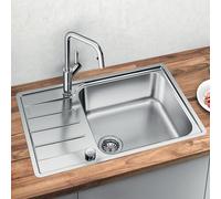 Blanco Évier Lemis XL 6 S-IF Compact – inox 78×50 cm – réversible, commande excentrique