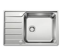 BLANCO LEMIS XL 6 S-IF Compact - Évier de Cuisine en Inox pour Meubles Bas de 60 cm de Large -Cuve à Fond Plat IF Extra-Large et Égouttoir Réduit - 525110