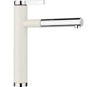 Blanco Robinet d'évier Linee S 526957 – Bec extractible, cartouche céramique – Blanc doux/chrome