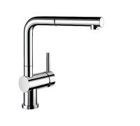 BLANCO Linus-S-F 514023 Robinet de Cuisine/Robinet Sous Fenêtre Amovible avec Douchette Extractible Idéal pour Évier Sous Fenêtre Surface Chromée Haute Pression 1 Pièce