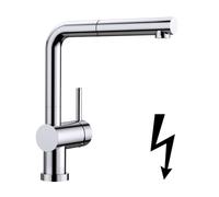 Blanco Linus S-F - Mitigeur d’évier avec douchette extractible, à basculer sous la fenêtre, chrome 514276