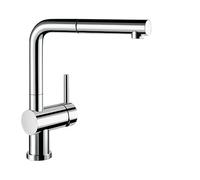 Blanco – Mitigeur d’évier Linus S-F – Douchette extractible, basculable sous fenêtre – Chrome 514276