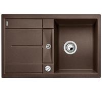 BLANCO METRA 45 S - Évier de Cuisine Rectangulaire en Granit pour Meubles Bas de 45 cm de Large - Avec Égouttoir Intégré - SILGRANIT - Marron - 515038