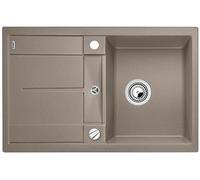 BLANCO METRA 45 S - Évier de Cuisine Rectangulaire en Granit pour Meubles Bas de 45 cm de Large - Avec Égouttoir Intégré - SILGRANIT - Marron - 517345