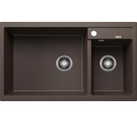 Blanco Évier Metra 9 – Silgranit PuraDur II 86×50 cm à gauche – Marron 515050