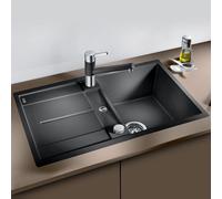 Blanco Évier en Silgranit Metra 45 – 77 x 49 cm – Anthracite – Commande excentrique