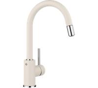 Blanco Mida S - Robinetterie d’évier avec bec extractible, blanc doux/chrome 526968