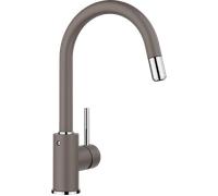 Blanco Mida S - Mitigeur d'évier avec bec extractible, gris/chrome 526967