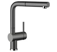 Blanco Robinet de cuisine Linus-S 518813 – Bec extractible, Aspect Silgranit, Gris, Haute pression