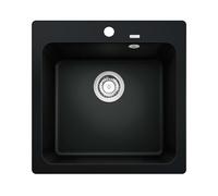 Blanco Naya 5 - Évier en silgranite, 52x51 cm, noir 526578