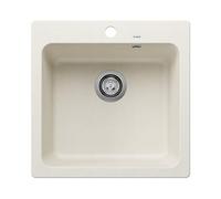 Blanco Évier en silgranit Naya 5 – 52x51 cm – Pour meuble 50 cm – Blanc écru 527127
