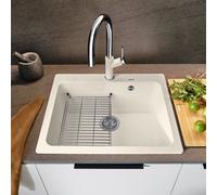 BLANCO NAYA 6 527128, Silgranit blanc doux, pas de position pelvienne, sans commande d'évacuation