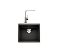 Pack évier noir + mitigeur inox brossé - Blanco - 528440 -