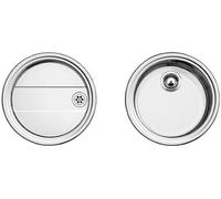 Blanco Évier rond Rondoset 513310 Inox lisse 47 x 39 cm avec égouttoir