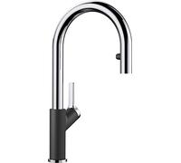 BLANCO S Carena Vario Mitigeur monocommande de robinet pour la cuisine haute pression, SILGRANIT Look Anthrazit/Chrom