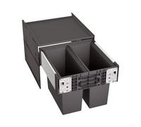 BLANCO Select II 45/2 Système de déchets pour armoires inférieures de 45 cm de large, système d'extraction pour fixation avant, couvercle du système, 2 seaux de 16 l, profondeur d'extension de 400 mm
