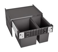 Blanco Poubelle encastrable Select II 60/2 - 49 L (30 L + 19 L) pour meuble 60 cm