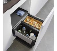 Blanco – Poubelle encastrable Select 526201, divisée 38 L (2 x 19 L) pour meuble 50 cm