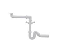 Blanco - Siphon d'évier, gain de place, 2 raccords, plastique 137287