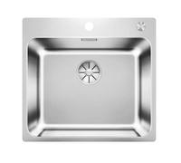 Blanco Solis 500 - Évier 54x50 cm avec commande excentrique PushControl, inox brossé 526124