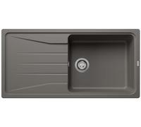 BLANCO SONA XL 6 S Évier en granit gris volcanique SILGRANIT Type de montage : montage par le haut, réversible, pour armoires inférieures de 60 cm de large, grand bassin, facile à nettoyer, 100 x 50 x