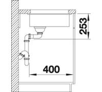 BLANCO SUBLINE 160-U, SILGRANIT® PuraDur®, café, sans télécommande écoulement d'eau