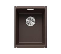 BLANCO SUBLINE 320-U - Évier de Cuisine en Granit pour Meubles Bas de 40 cm de Large - Sous Plan - SILGRANIT - Marron - 523415