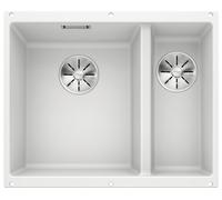Blanco SUBLINE 340/160-U 555 x 460 mm blanc 523552 1 évier Sans égouttoir Avec bac à Cuve à gauche